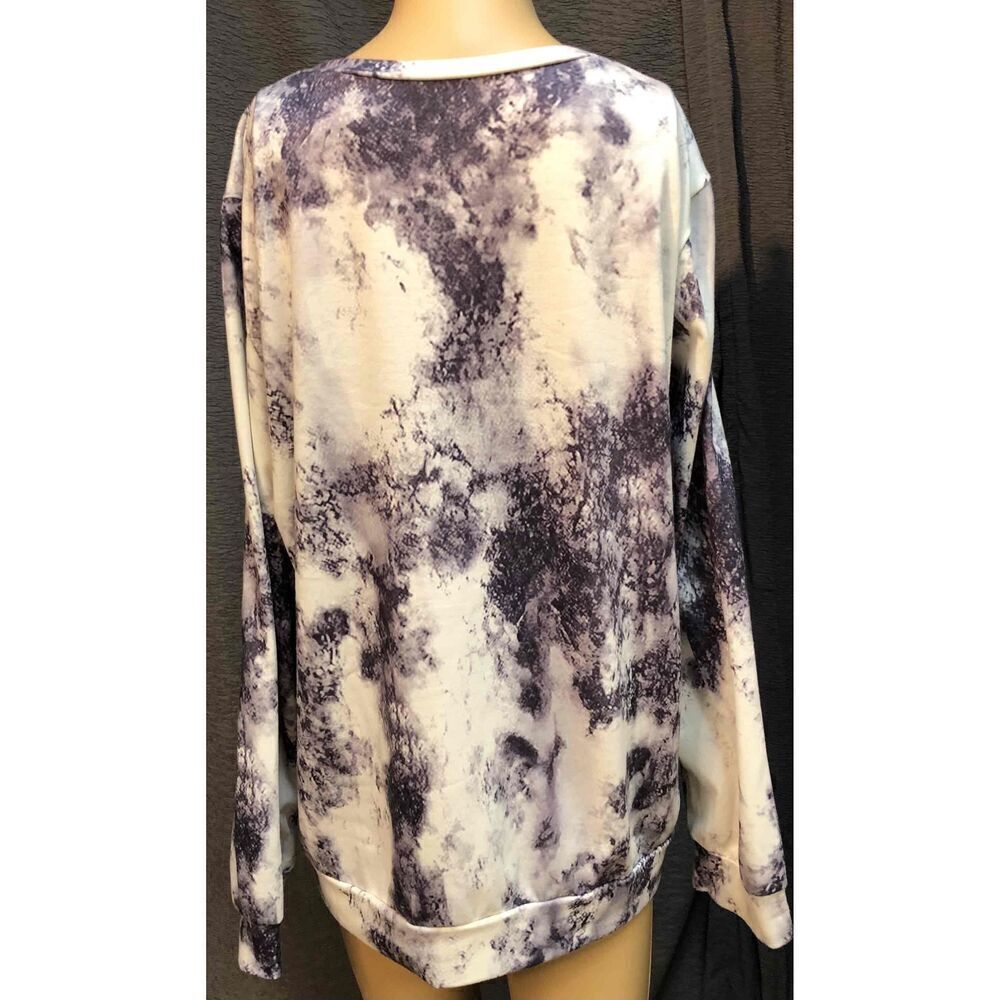 EMERY ROSE Multicolor Butterfly Print Long Sleeve Pullover Sweater Womens XL - Picture 2 of 6